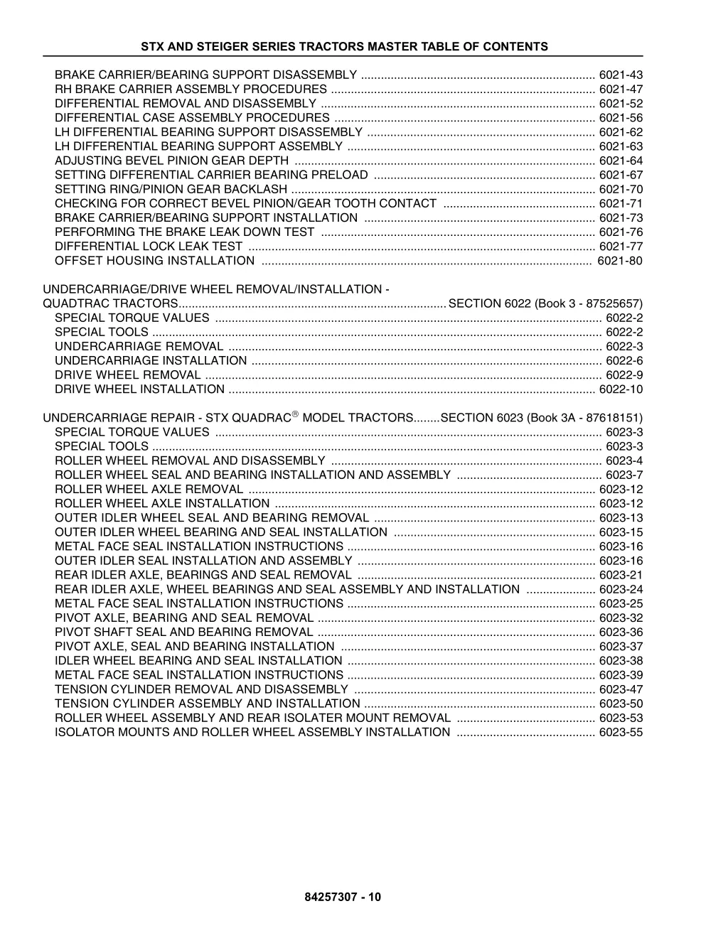 stx and steiger series tractors master table 9