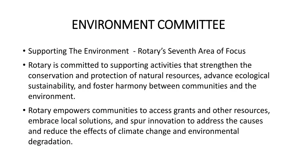 environment committee environment committee