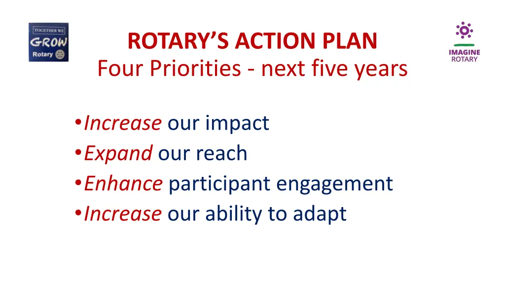 rotary s action plan four priorities next five