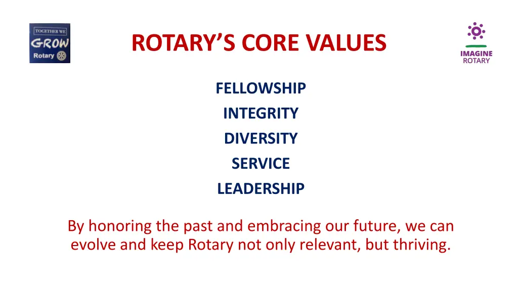 rotary s core values