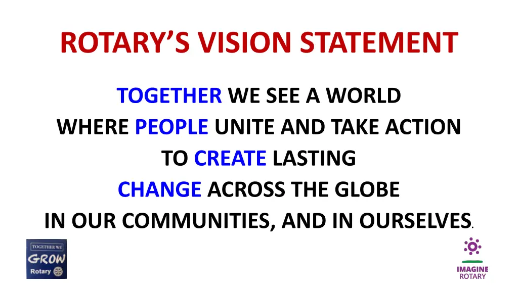 rotary s vision statement