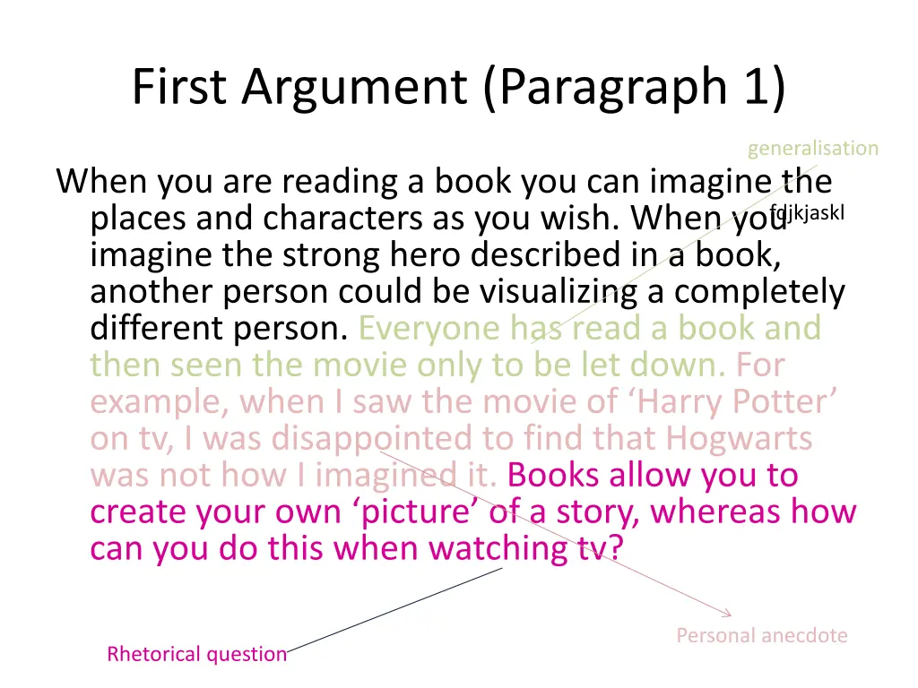 first argument paragraph 1 1