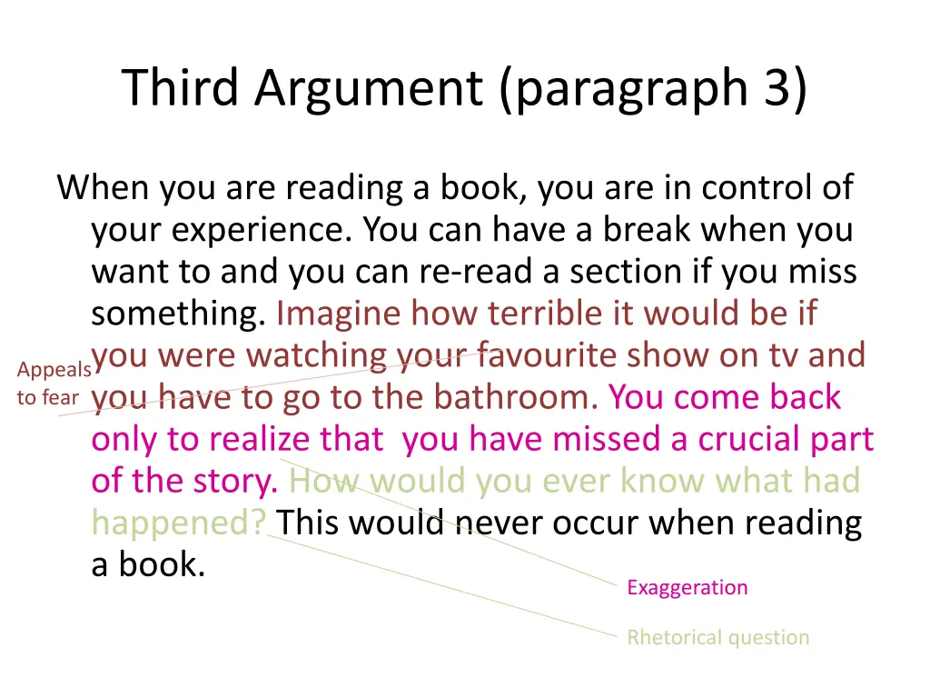 third argument paragraph 3 1