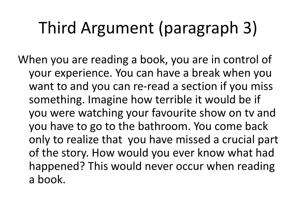 third argument paragraph 3