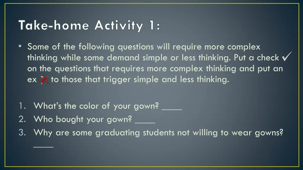 take home activity 1