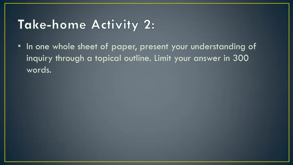 take home activity 2