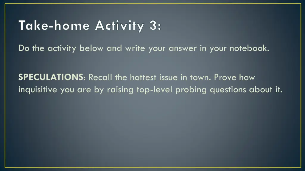 take home activity 3