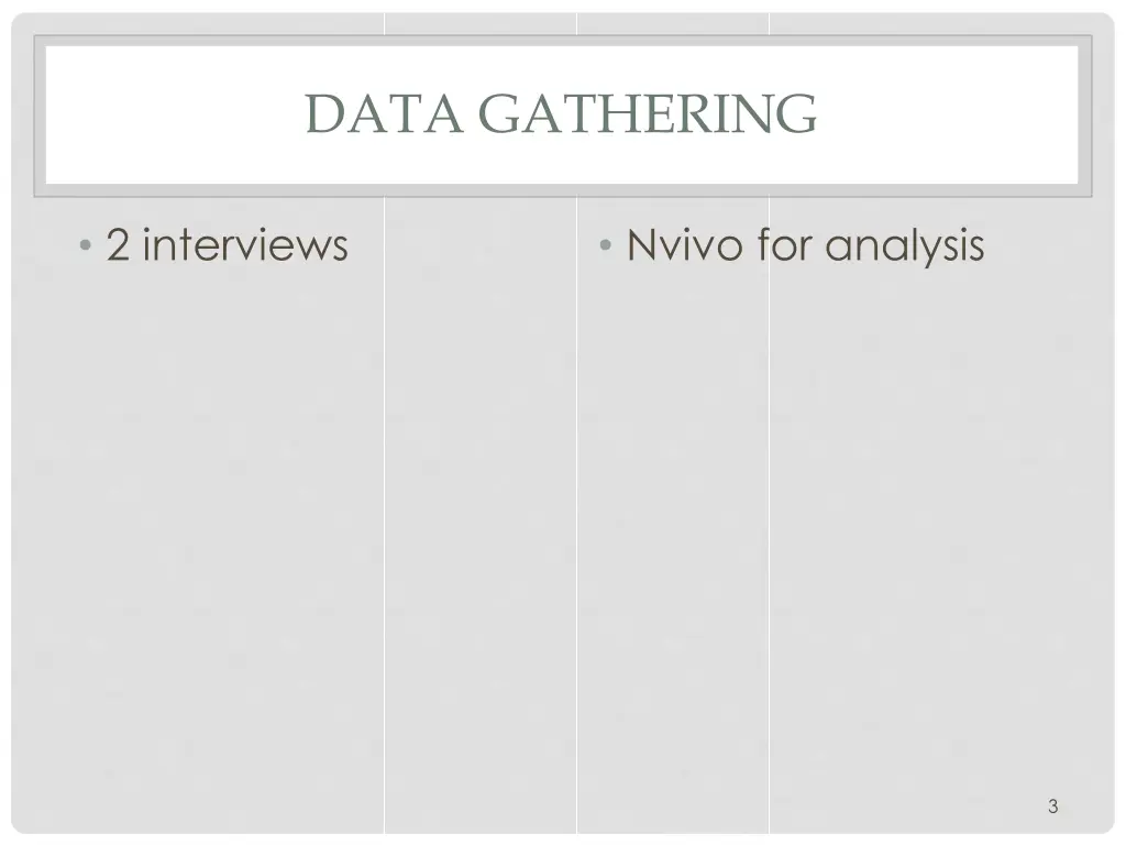 data gathering