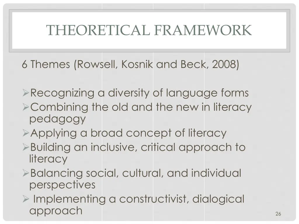 theoretical framework