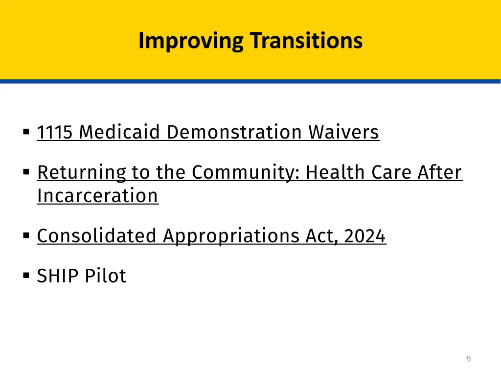 improving transitions