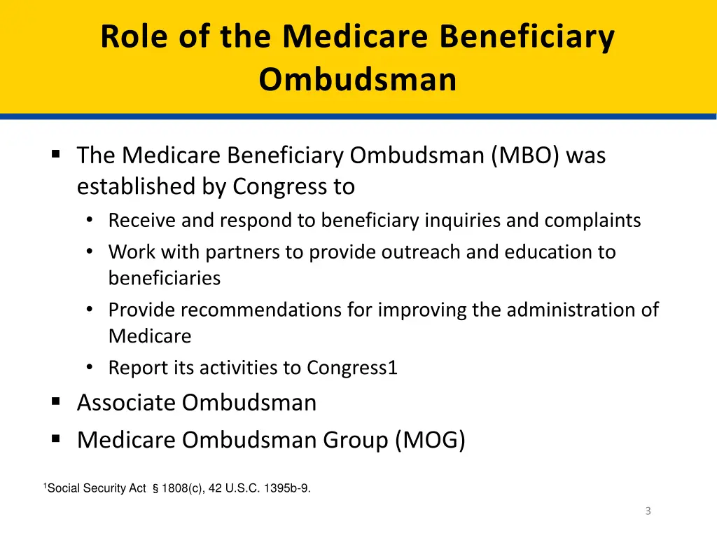 role of the medicare beneficiary ombudsman