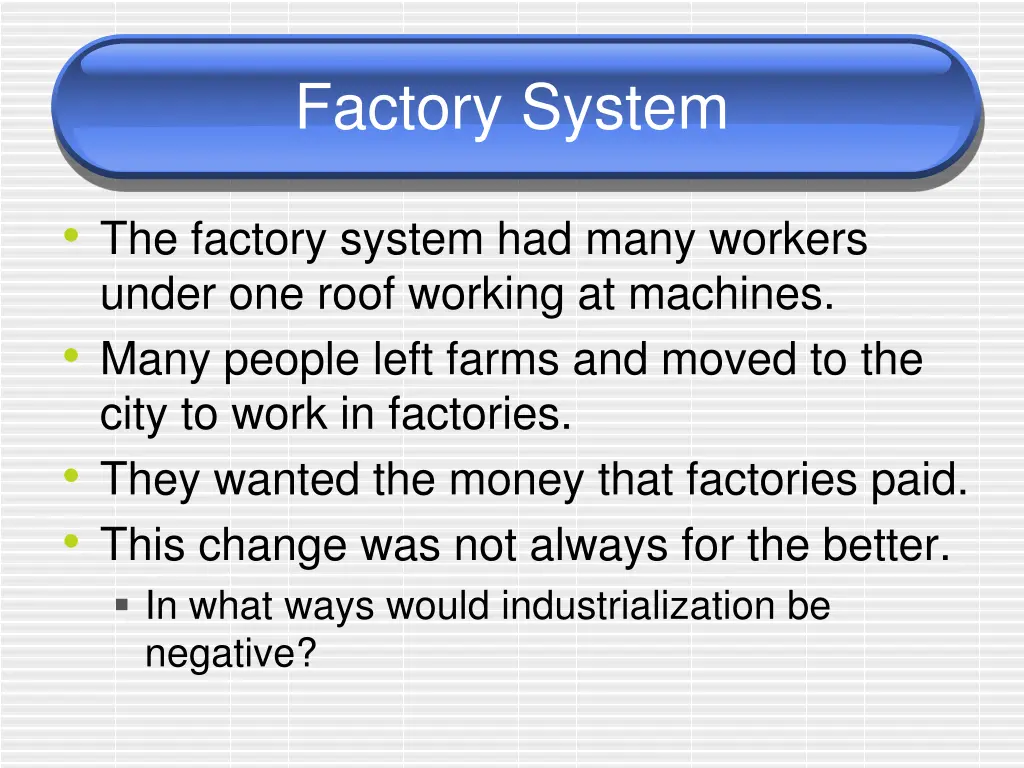 factory system