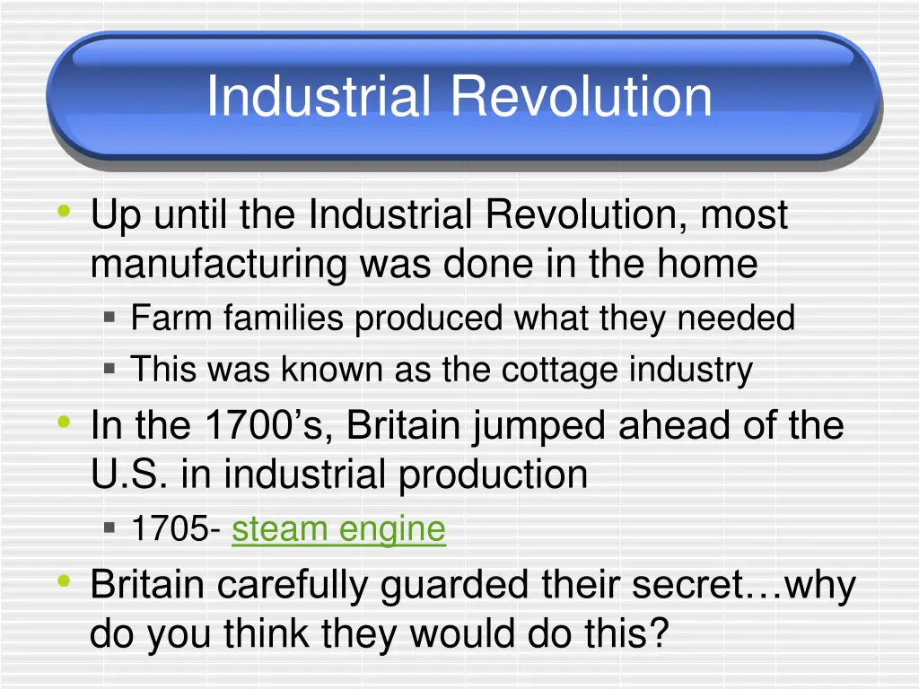 industrial revolution