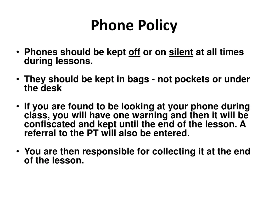 phone policy