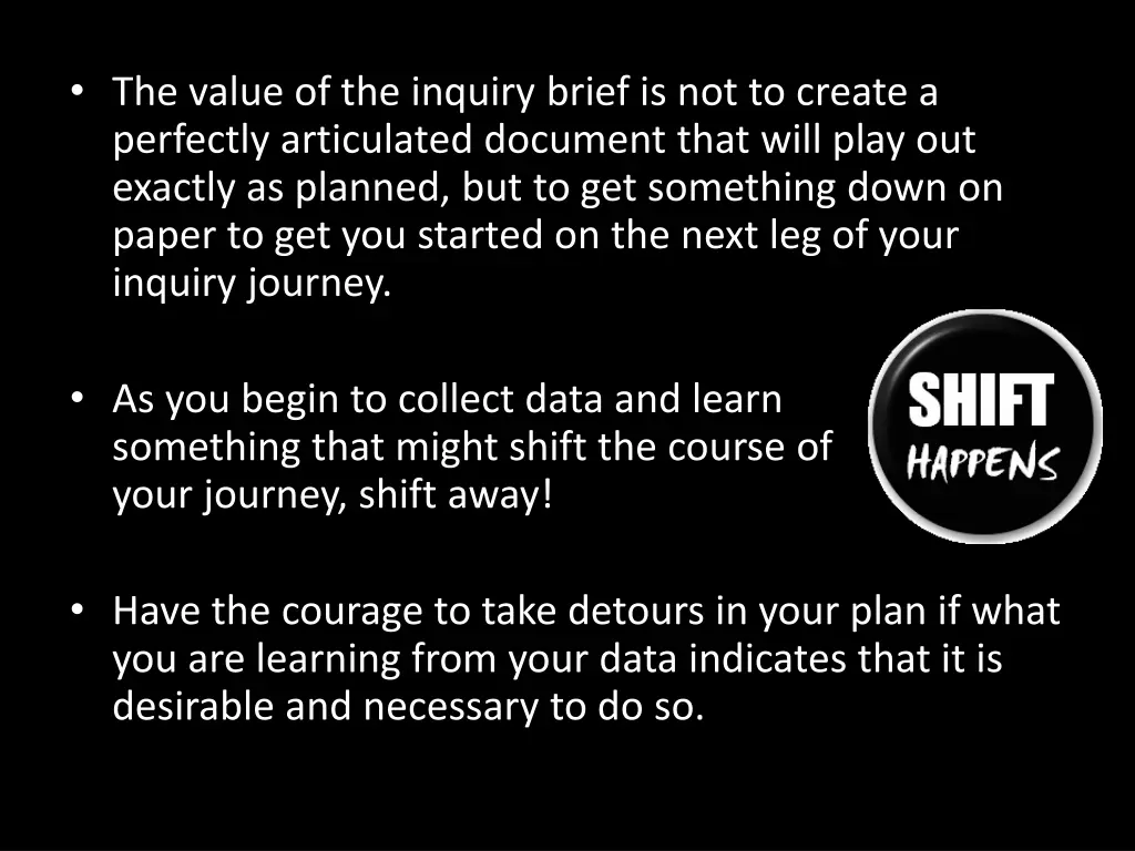 the value of the inquiry brief is not to create