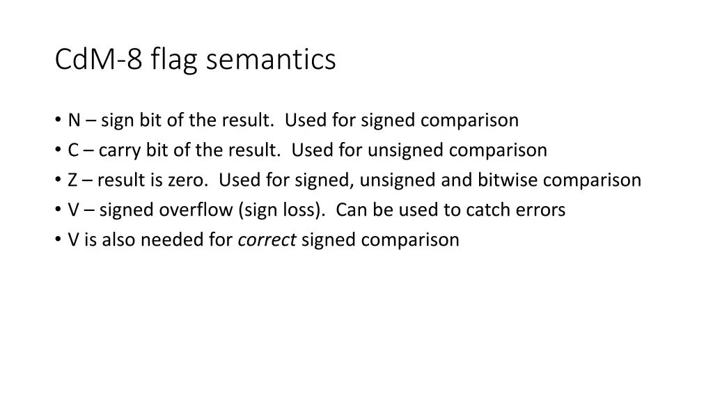 cdm 8 flag semantics