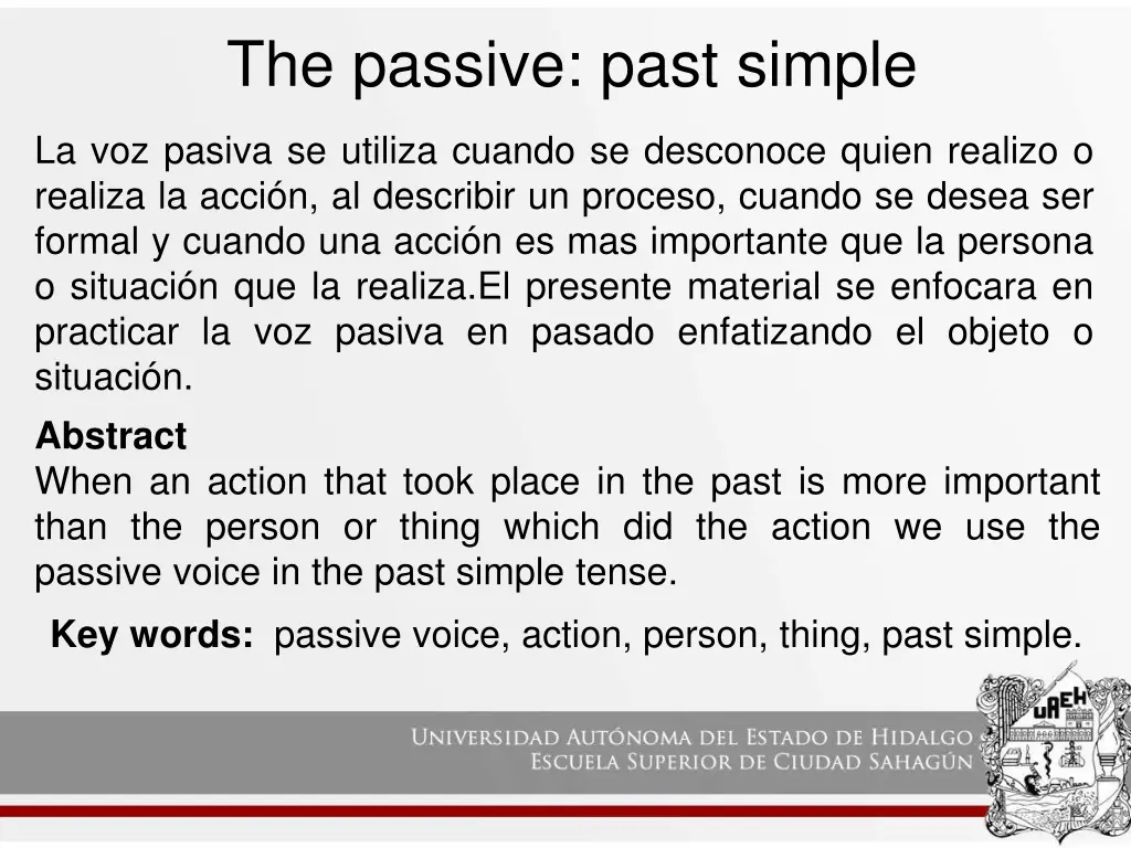 the passive past simple 1