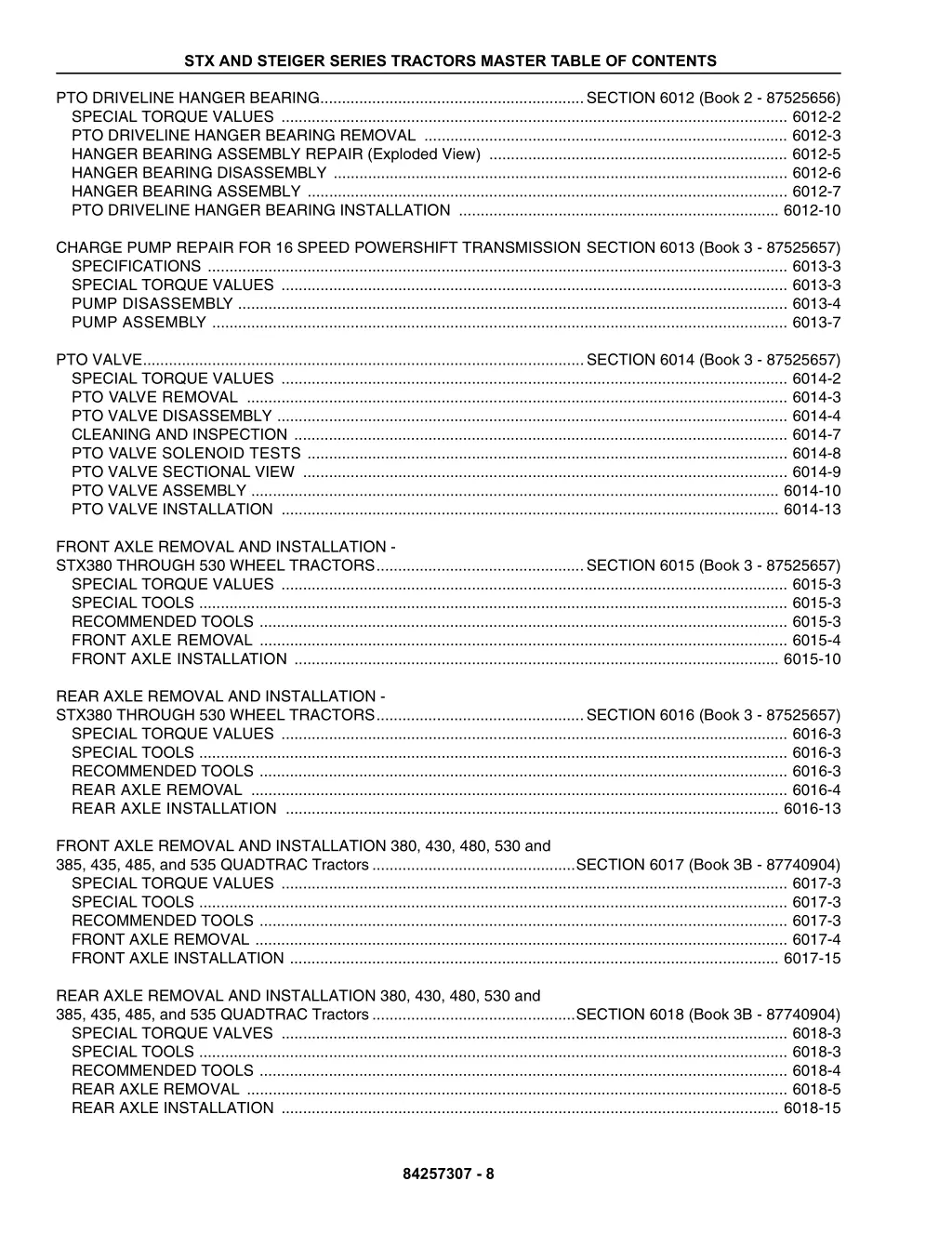 stx and steiger series tractors master table 7