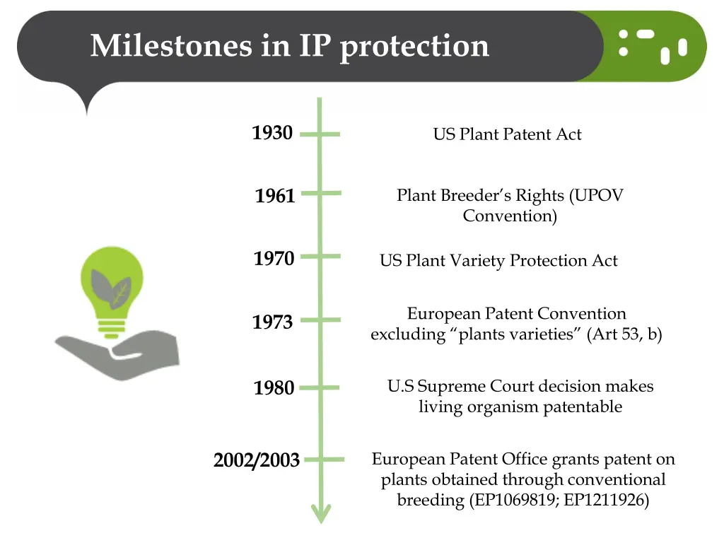 milestones in ip protection