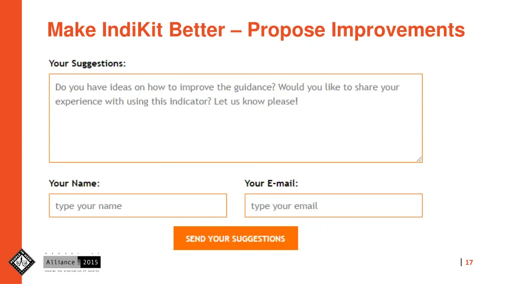 make indikit better propose improvements