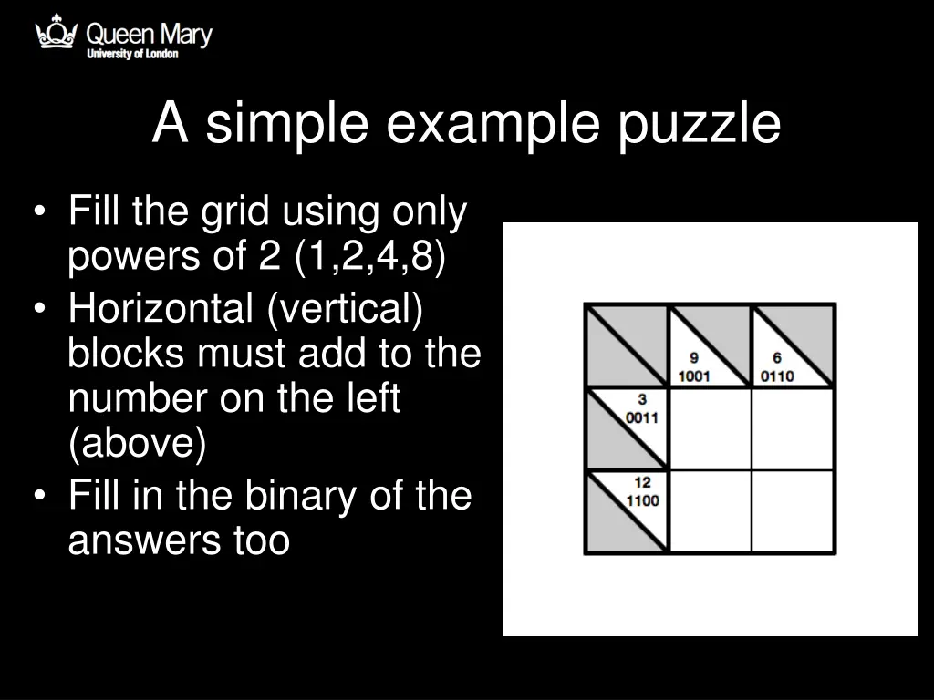 a simple example puzzle