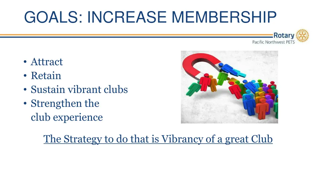 goals increase membership