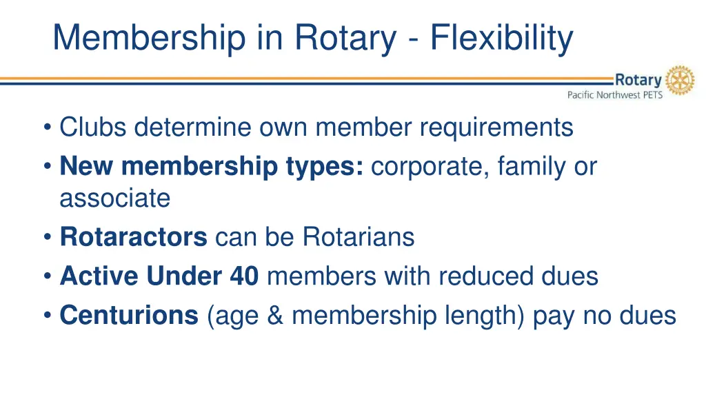 membership in rotary flexibility