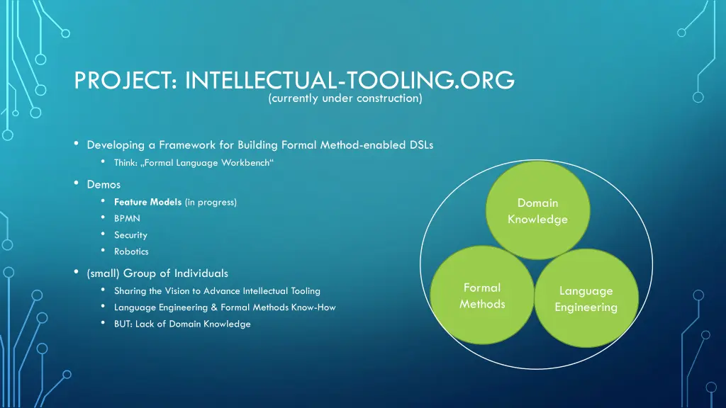 project intellectual tooling org currently under