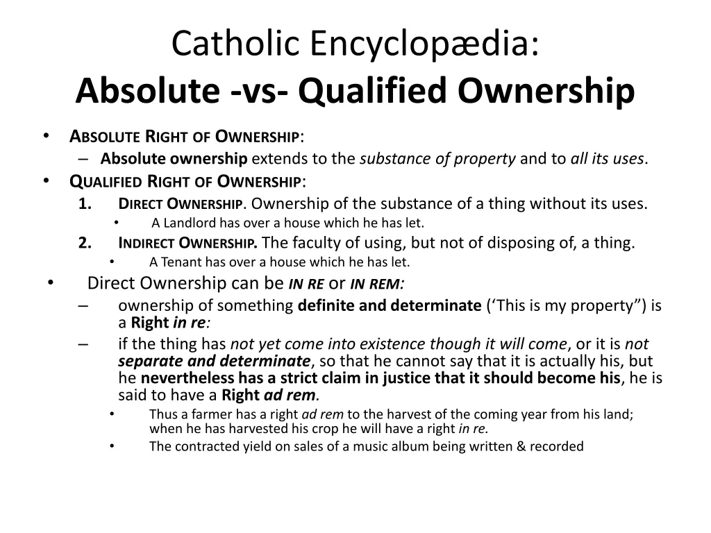 catholic encyclop dia absolute vs qualified