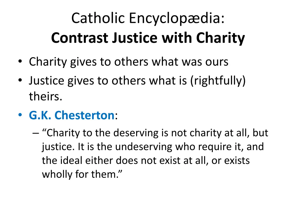 catholic encyclop dia contrast justice with