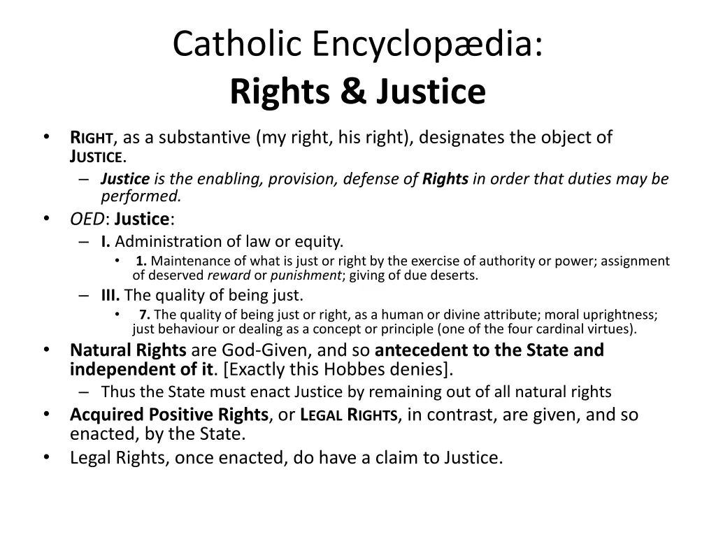 catholic encyclop dia rights justice