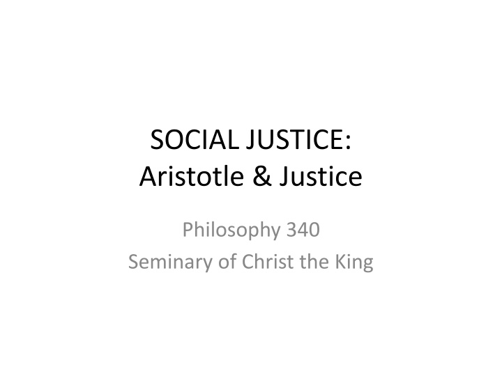 social justice aristotle justice