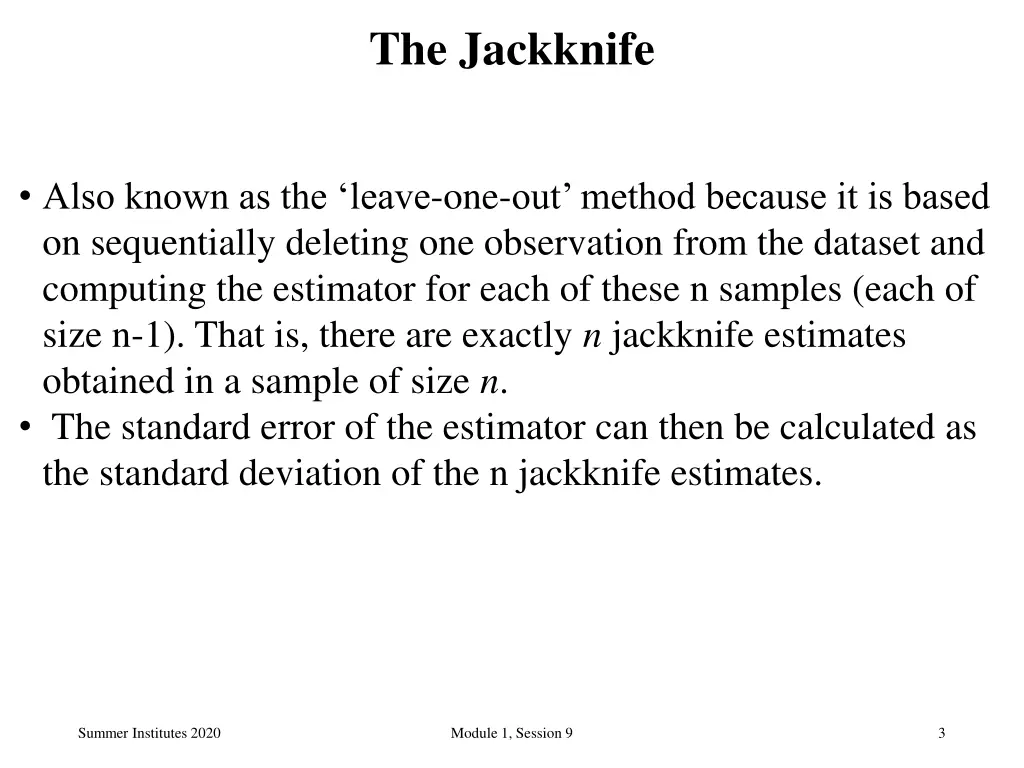 the jackknife