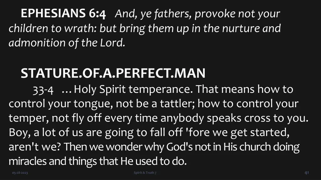 ephesians 6 4 and ye fathers provoke not your