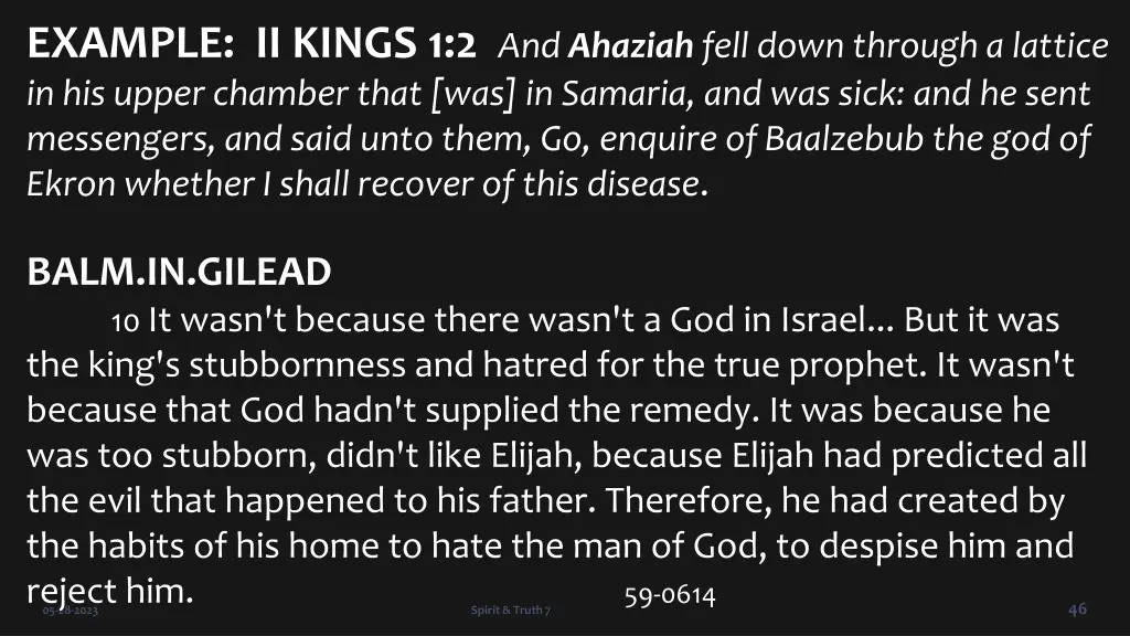 example ii kings 1 2 and ahaziah fell down