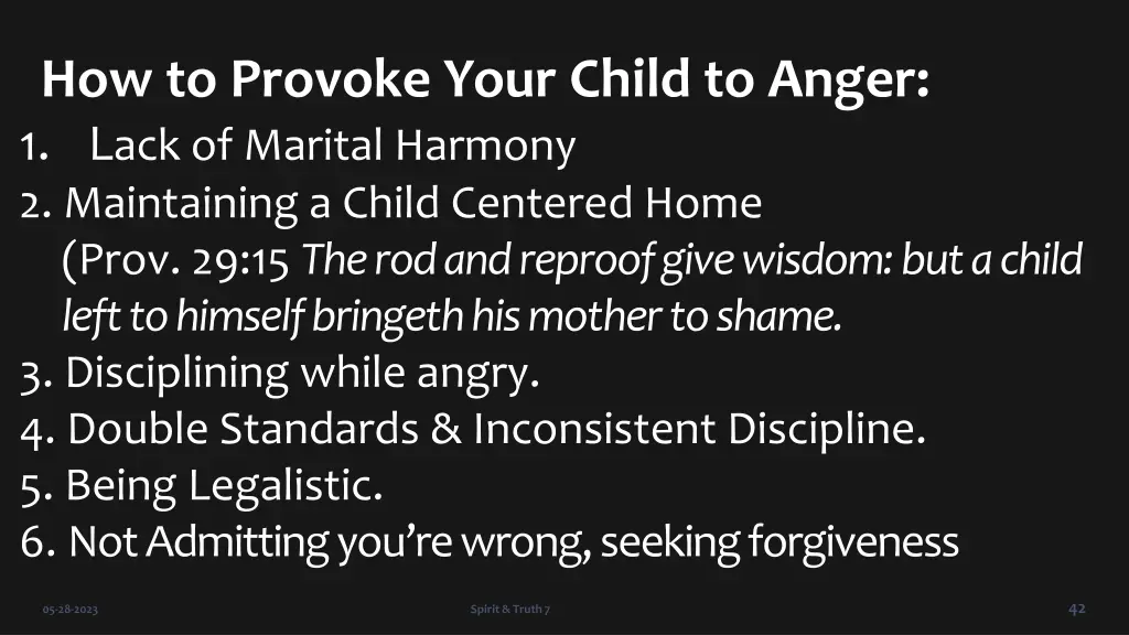 how to provoke your child to anger