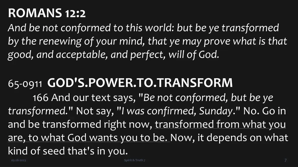 romans 12 2 and be not conformed to this world