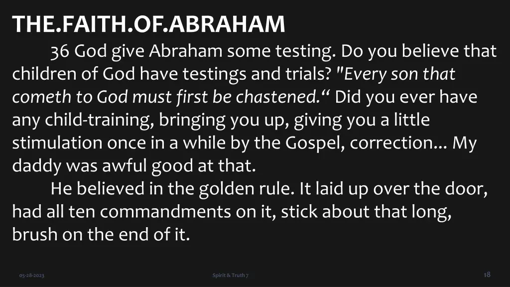 the faith of abraham 36 god give abraham some