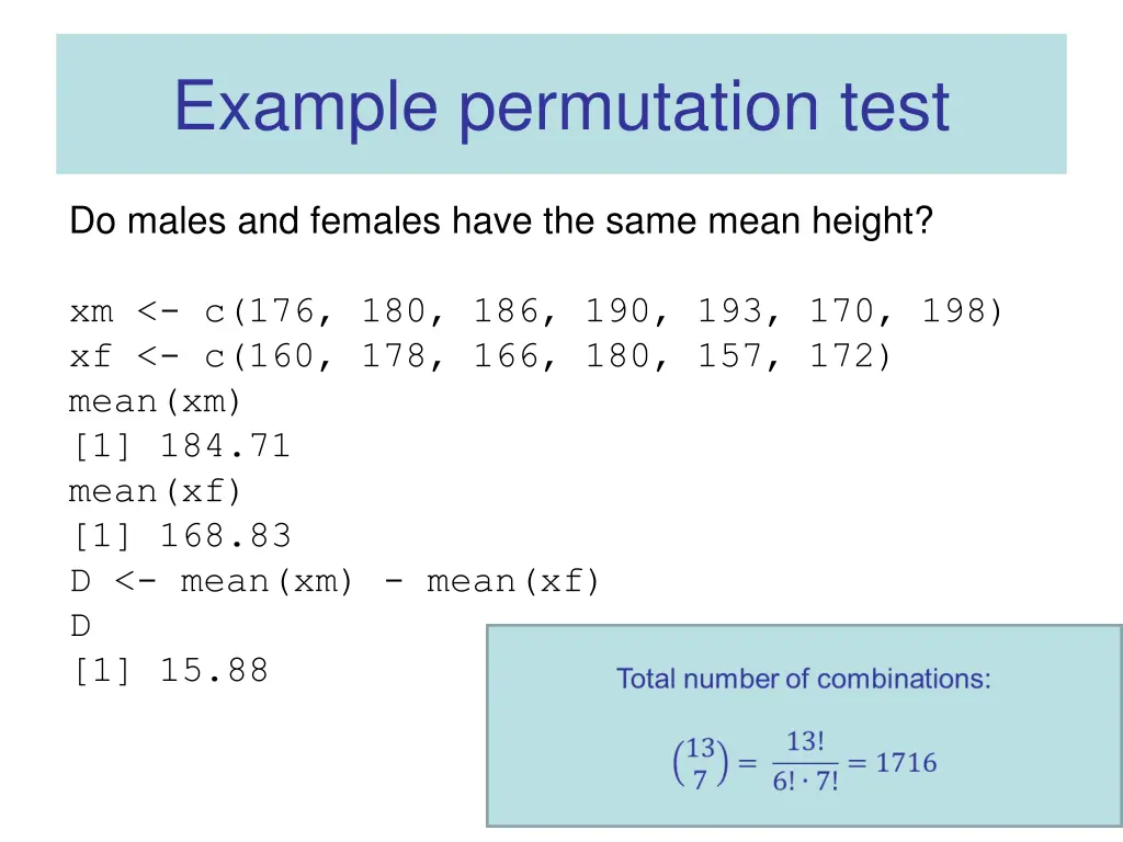 example permutation test