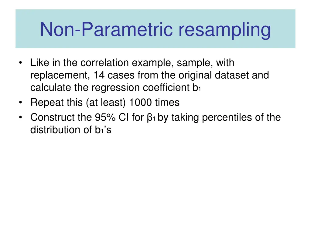 non parametric resampling