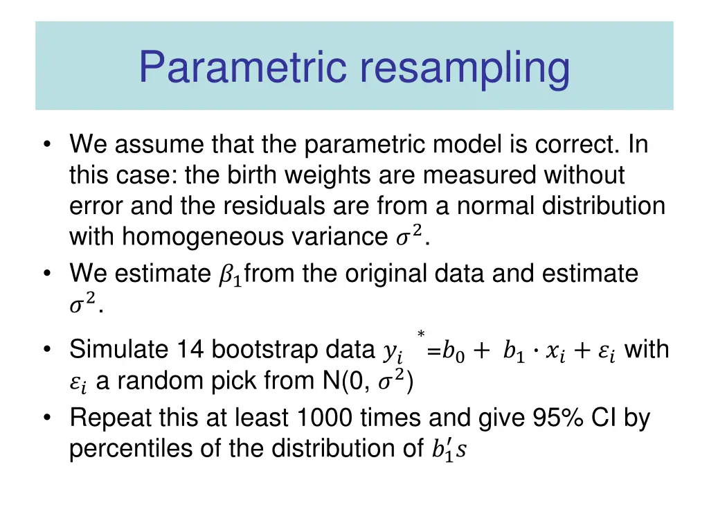 parametric resampling