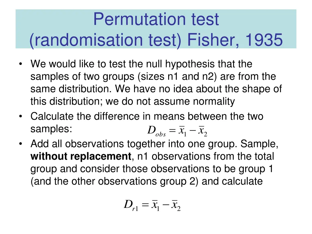 permutation test