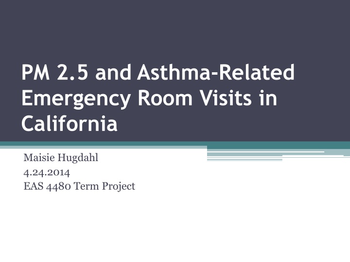 pm 2 5 and asthma related emergency room visits