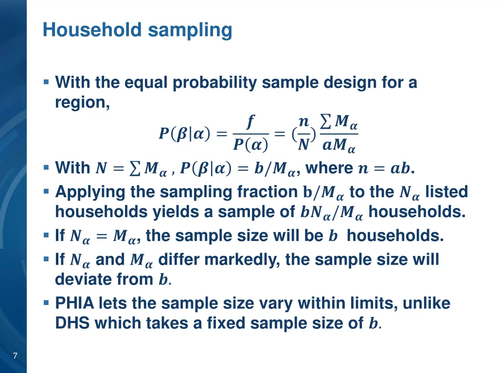 household sampling