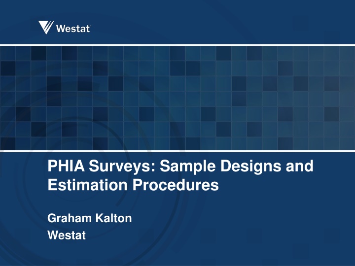 phia surveys sample designs and estimation