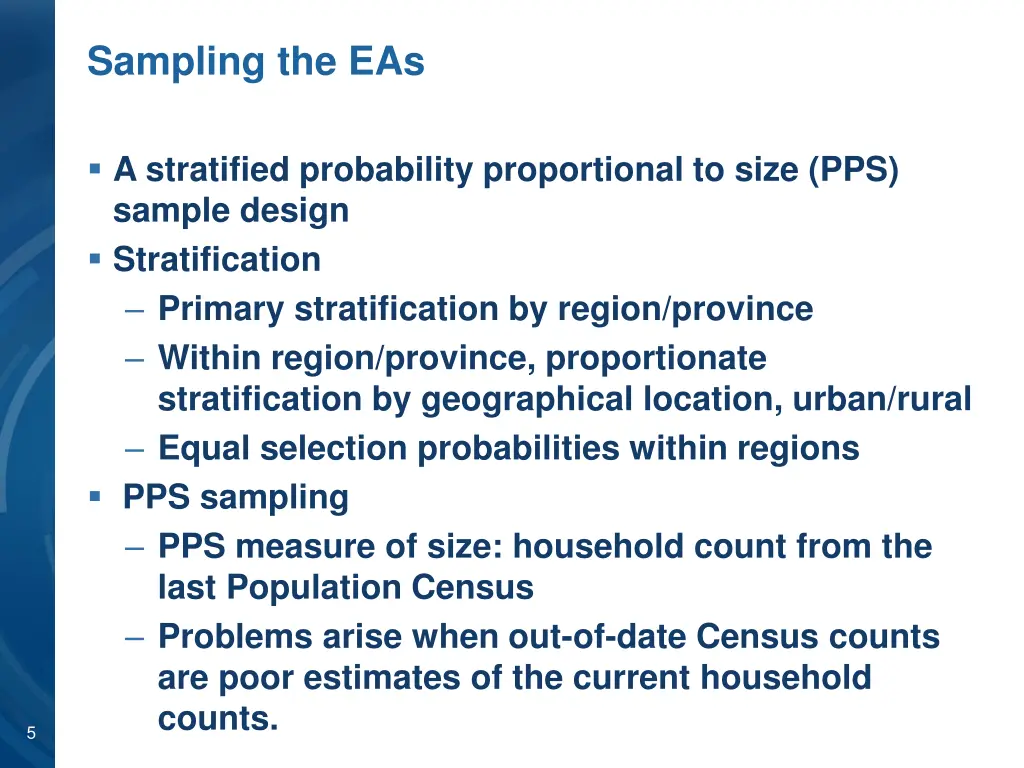 sampling the eas