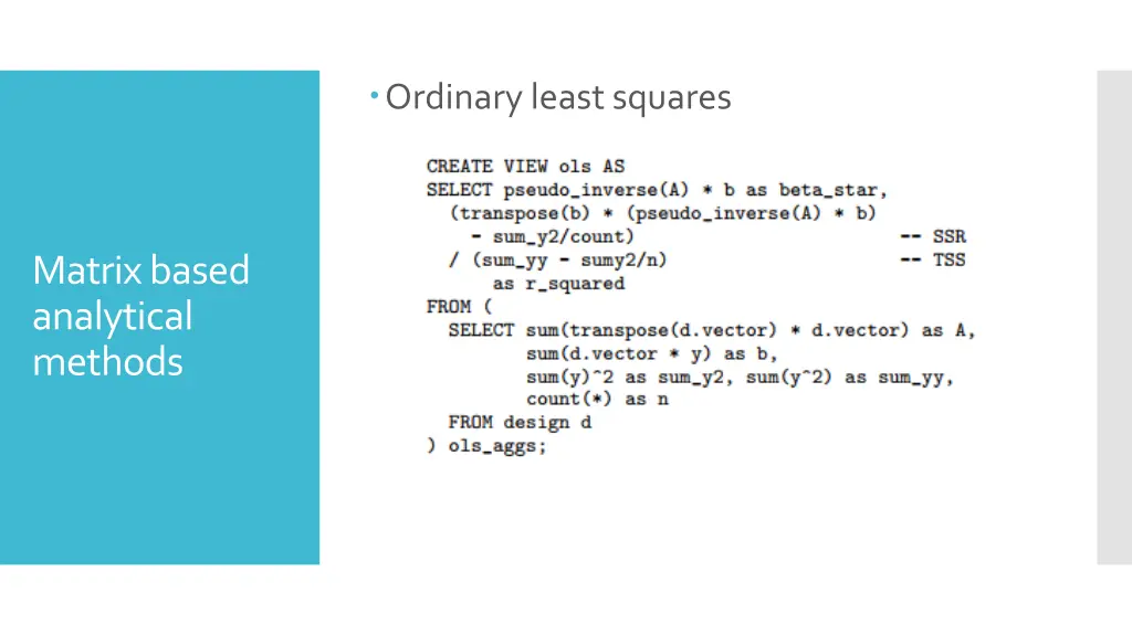 ordinary least squares