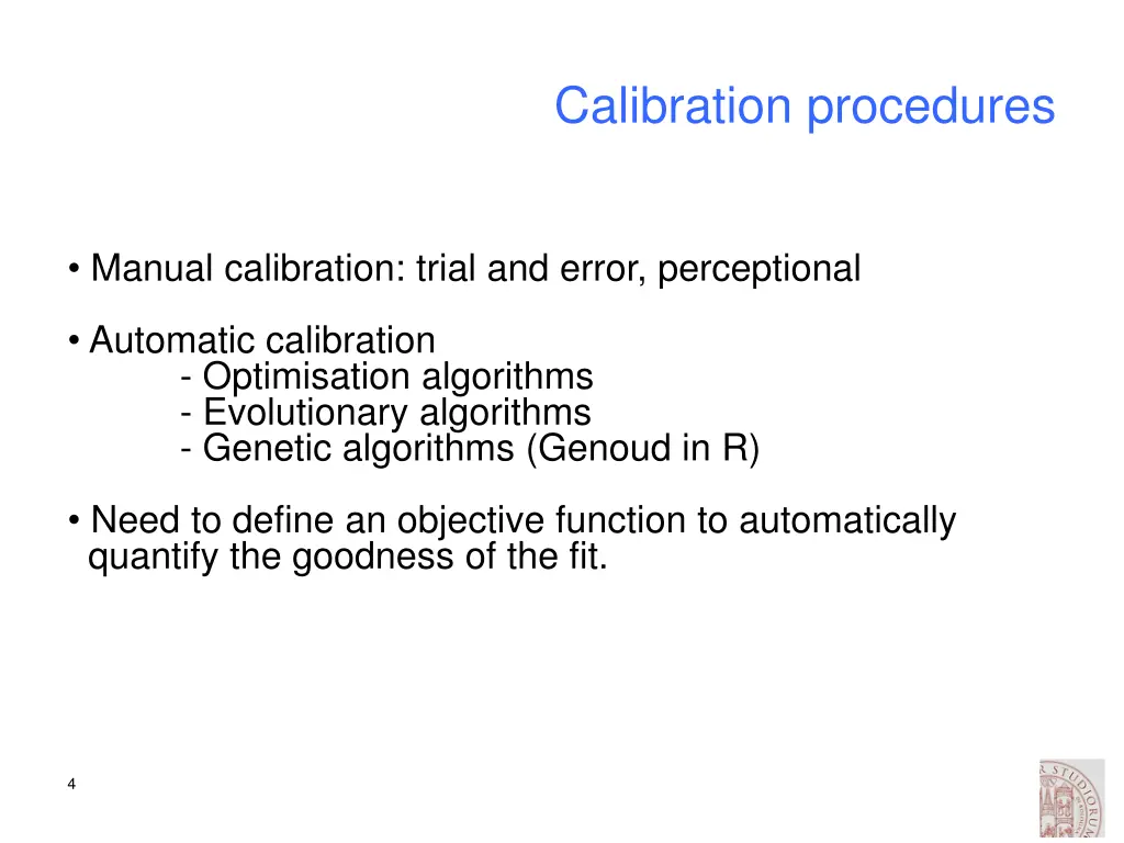 calibration procedures