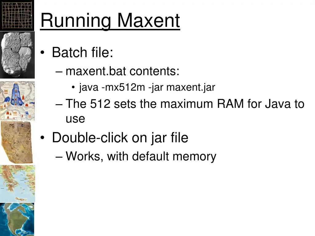 running maxent 1