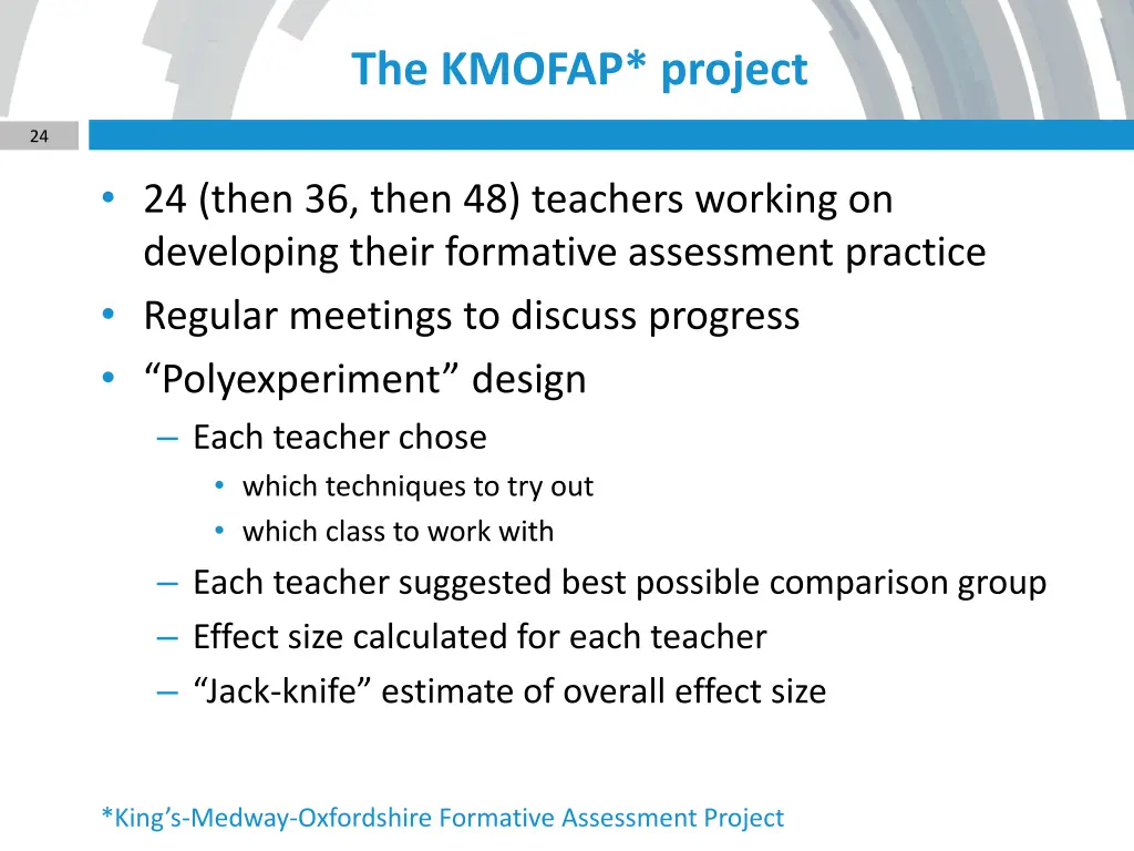 the kmofap project